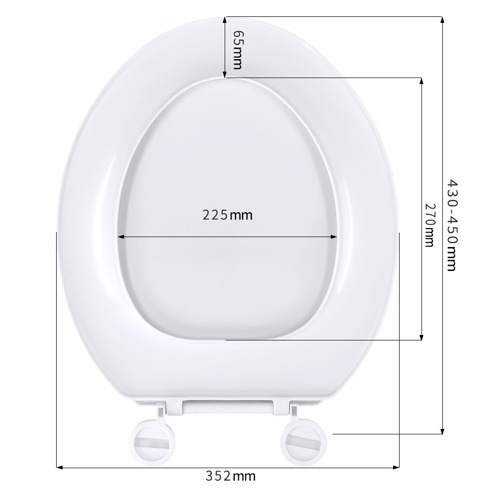 Home Bathroom Fittings - Thickened Soft Close Toilet Seat Cover