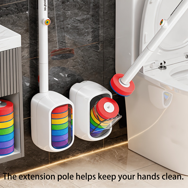 Home Bathroom Cleaning Kit - Joybos Wall-Mounted Toilet Brush Set with
