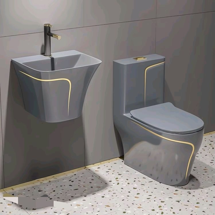 Home One Bathroom Accessories - Modern Dual-Flush One-Piece Ceramic Siphonic Toilet