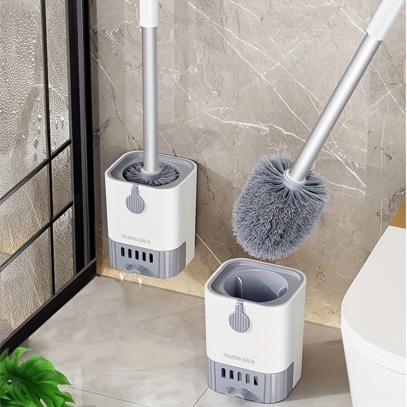 Home Bathroom Cleaning Kit - Toilet Brush Set With Holder, Wall