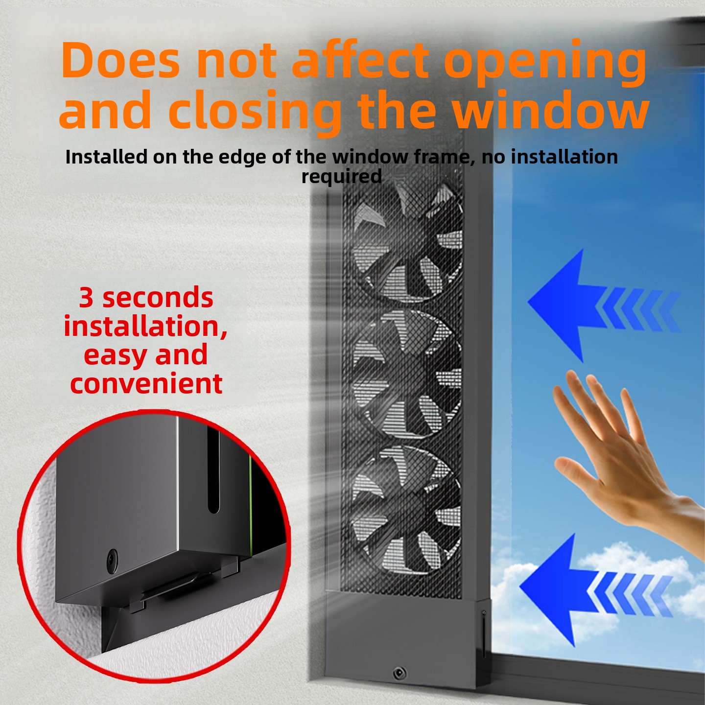 Home Bathroom Ventilation - Tool-Free Window Exhaust Fan – Strong