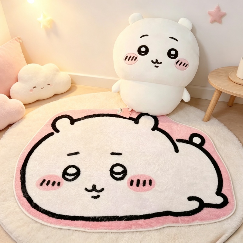 Home Bathroom Supplies - -Chiikawa Cartoon Rug Anime Hachiware Usagi