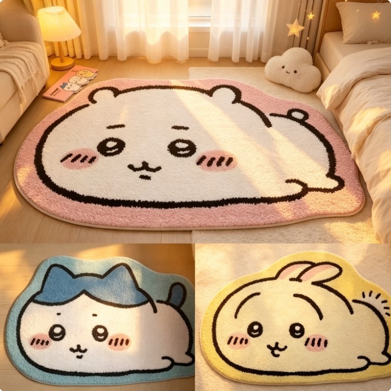 Hot Chiikawa Cartoon Rug Anime - đánh giá và giá Home Bathroom Supplies