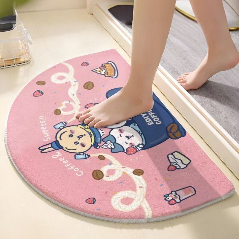 Chiikawa Semi Circle Bath Mat  - đánh giá và giá Non Slip Bath Mat