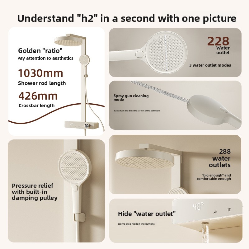 Smart Digital Display Dechlori - đánh giá và giá Home Bathroom Set