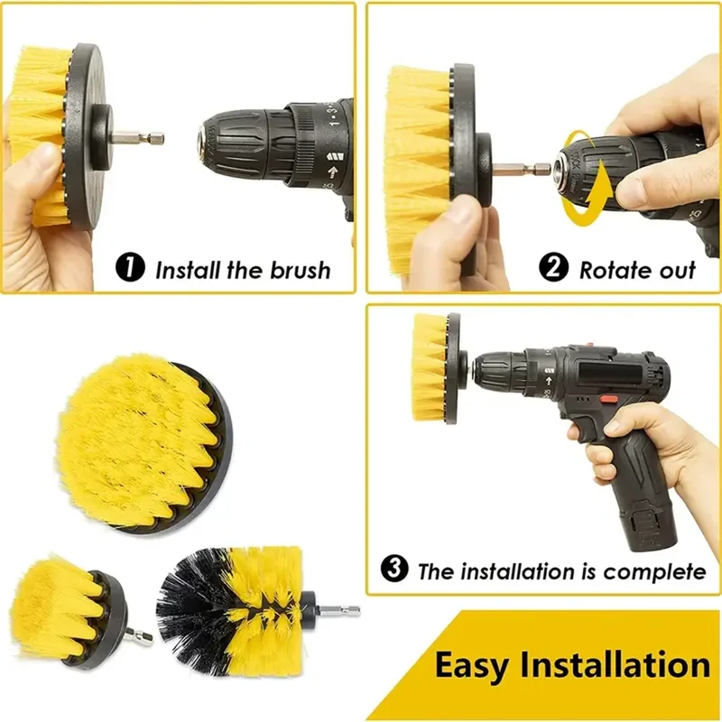3 pcs/set drill brush set powe - đánh giá và giá Home Bathroom Cleaning Kit