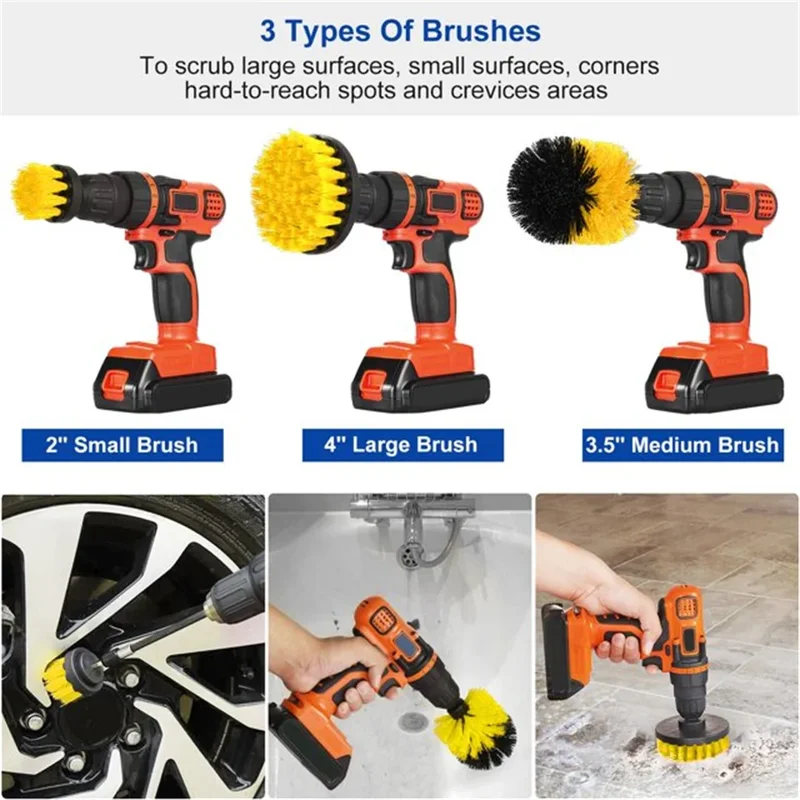 3 pcs/set drill brush set powe - đánh giá và giá Home Bathroom Cleaning Kit
