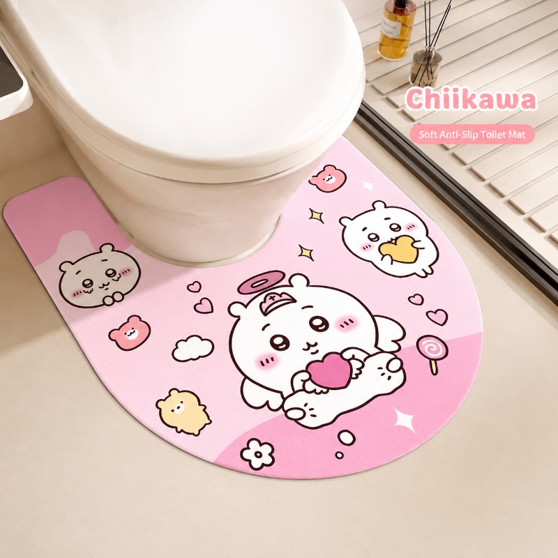 Cute Chiikawa U Shaped Toilet  - đánh giá và giá Home One Bathroom Accessories