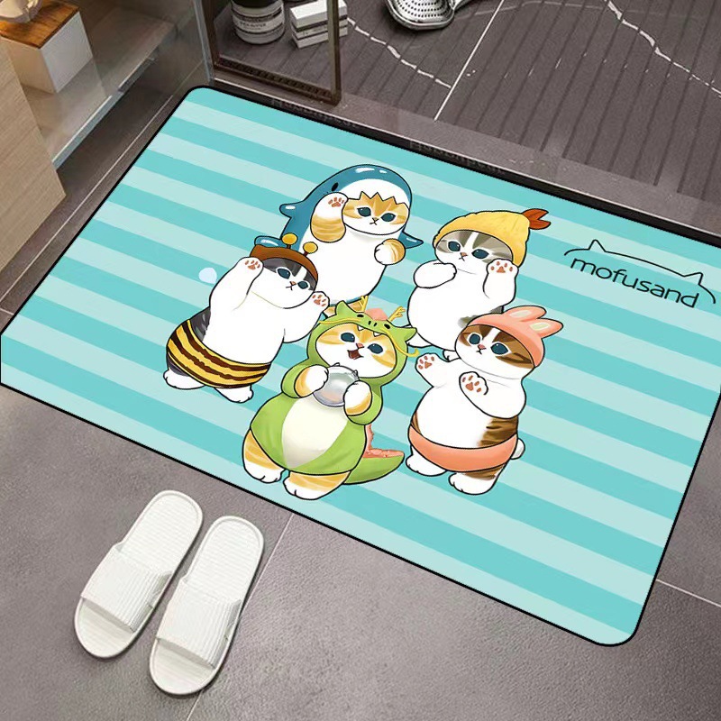 Mofusand Cartoon Diatom Mud Ab - đánh giá và giá Non Slip Bath Mat