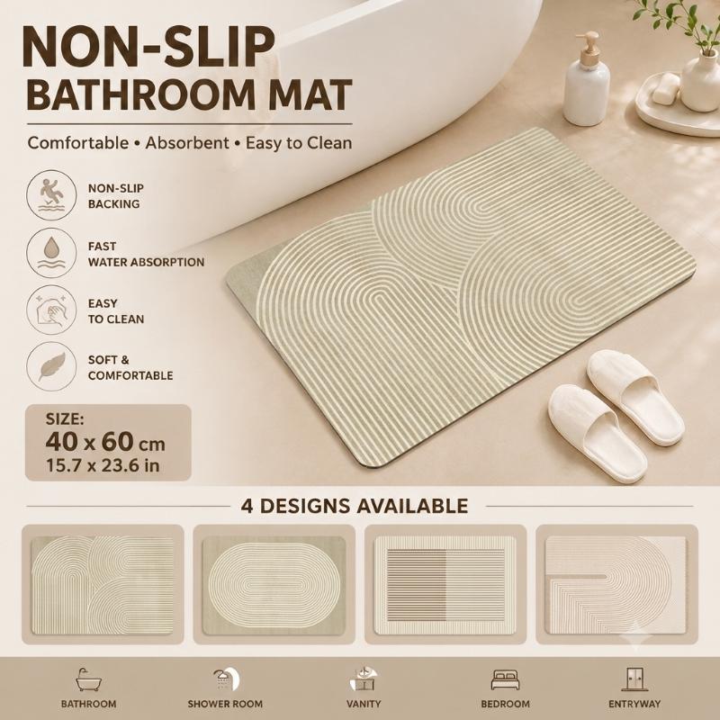 Diatomite Bath Mat Quick Dry A - đánh giá và giá Non Slip Bath Mat