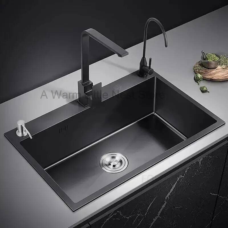 Black Nano Kitchen Sinks Bathr - đánh giá và giá Home One Bathroom Accessories