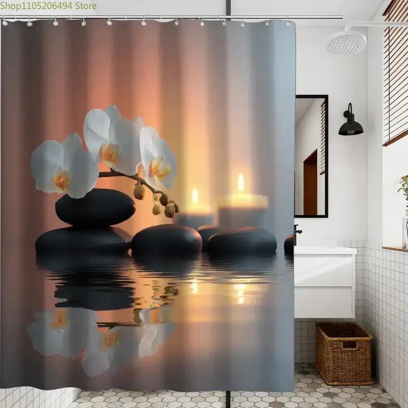 Zen Orchid and Stones Shower C - đánh giá và giá Home Bathroom Spa Ideas