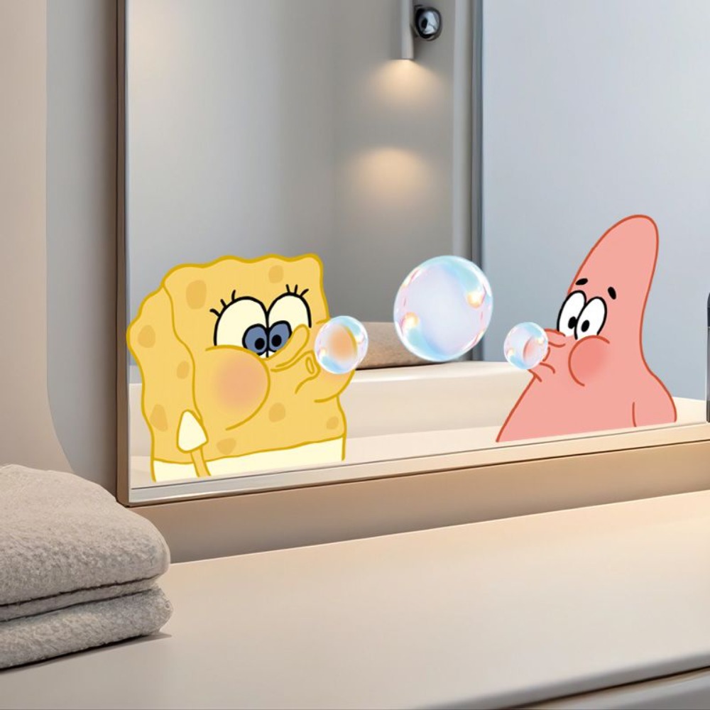 SpongeBob Bathroom Mirror Deca - đánh giá và giá Home Bathroom Supplies