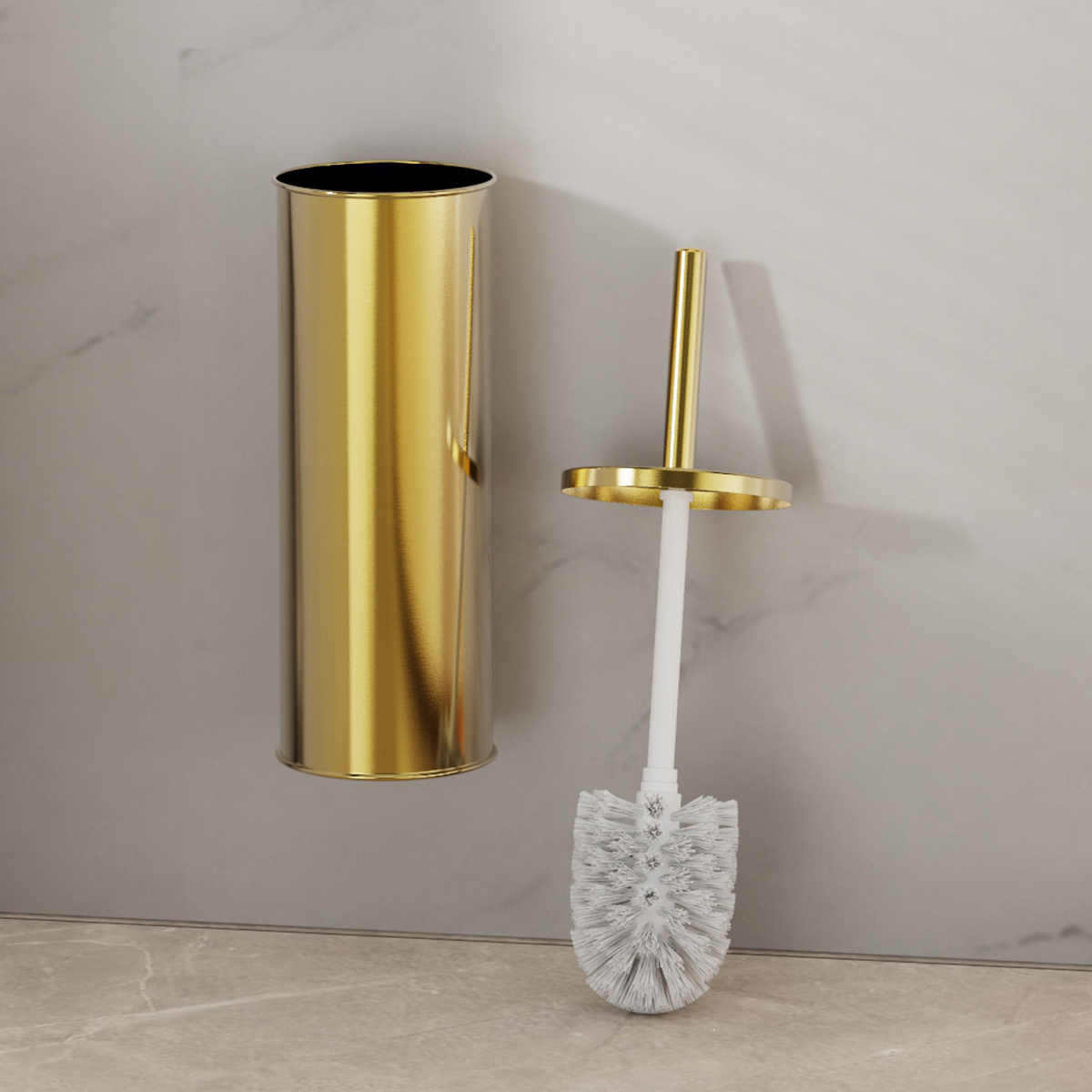 1 Set Wall Mounted Champagne G - đánh giá và giá Home Bathroom Cleaning Kit