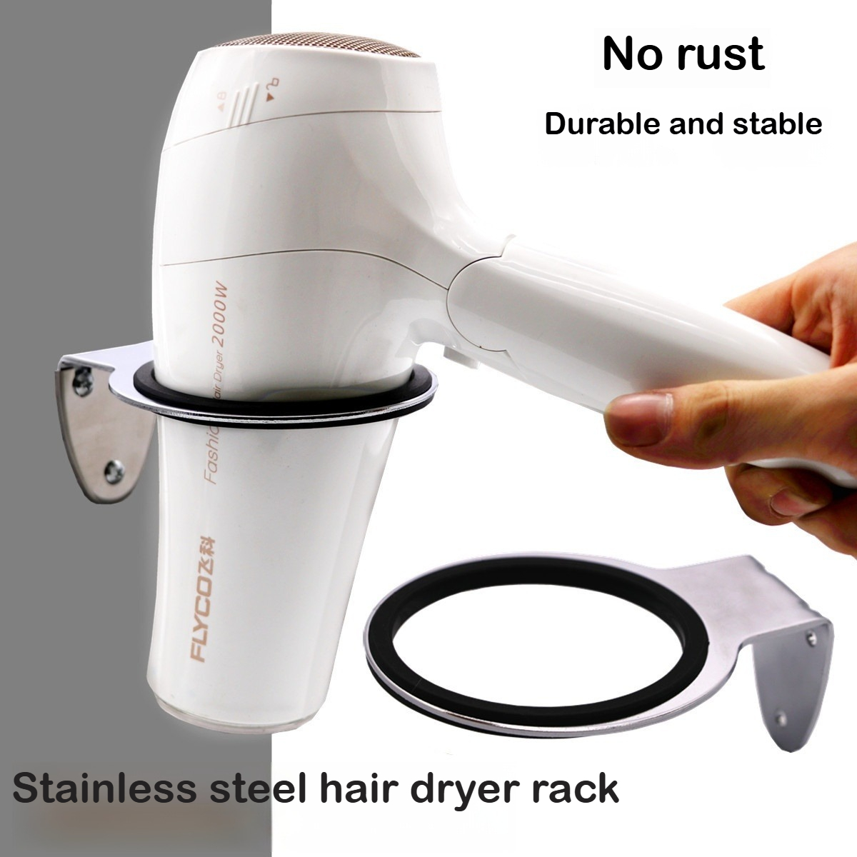 Wall Mounted Hair Dryer Holder - đánh giá và giá Home One Bathroom Accessories