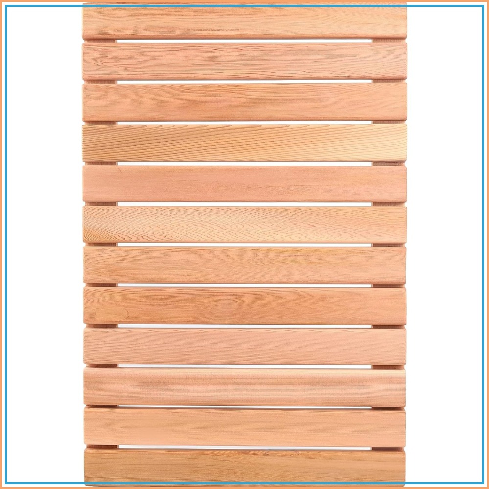 Natural Cedar Wood Shower Mat, - đánh giá và giá Non Slip Bath Mat